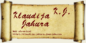 Klaudija Jahura vizit kartica